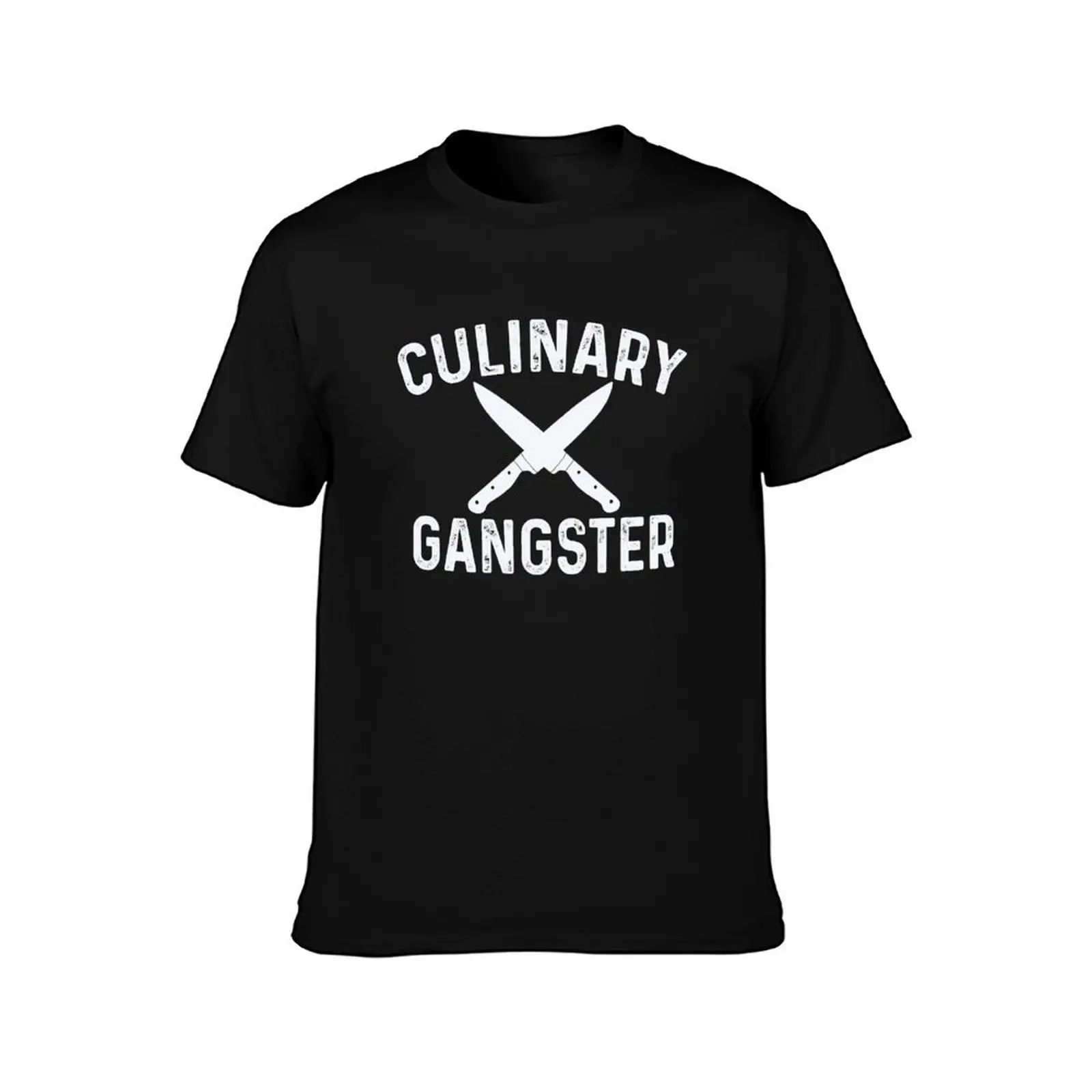 Culinary Gangster Cooking Themed Chefs Cooking Enthusiasts T-Shirt Big Size Short Sleeve Tee for Men T-Shirt