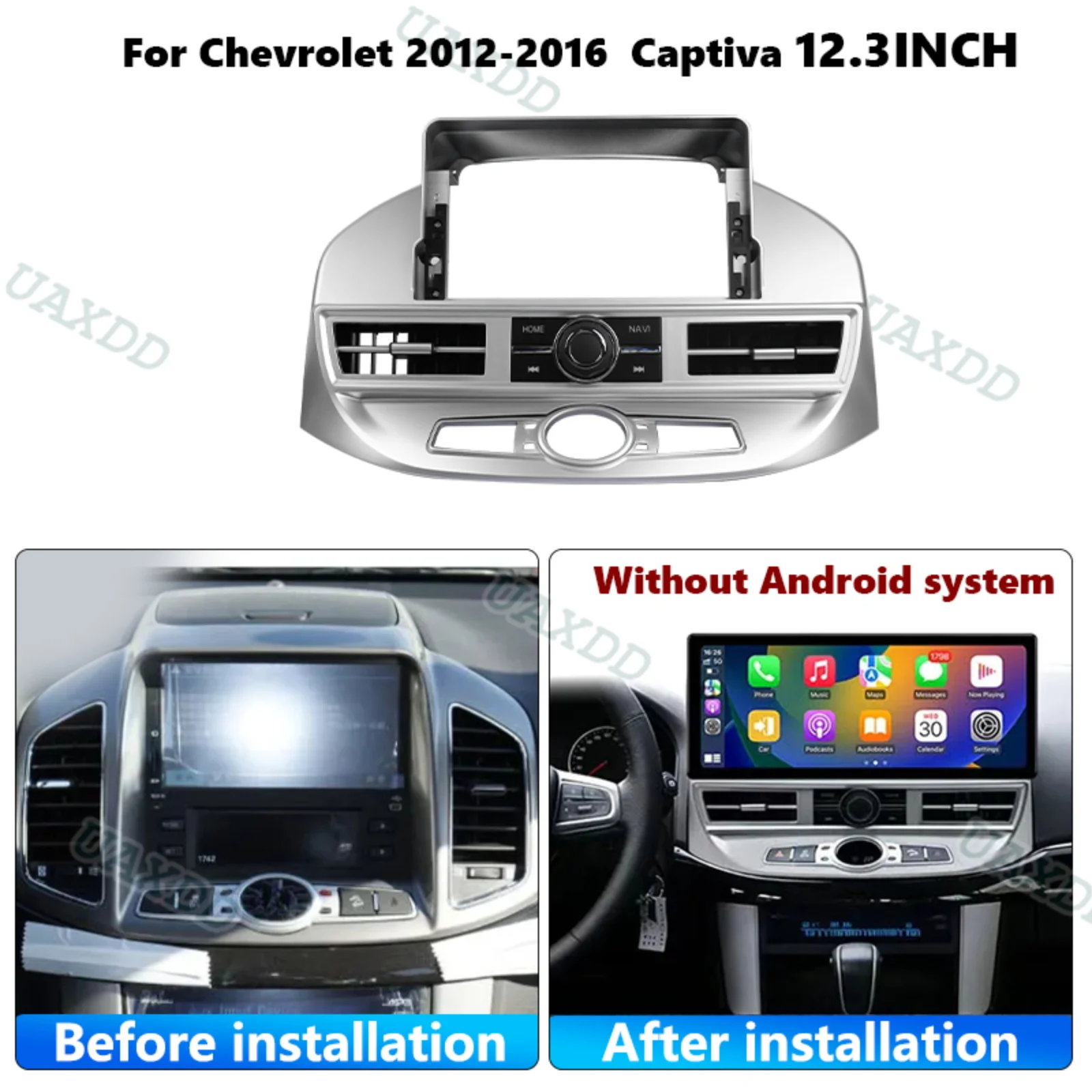Car plastic accessories frame fascia For Chevrolet 2012-2016 CAPTIVA 12.3INCH Automotive center console Kit panel dashboard 2Din