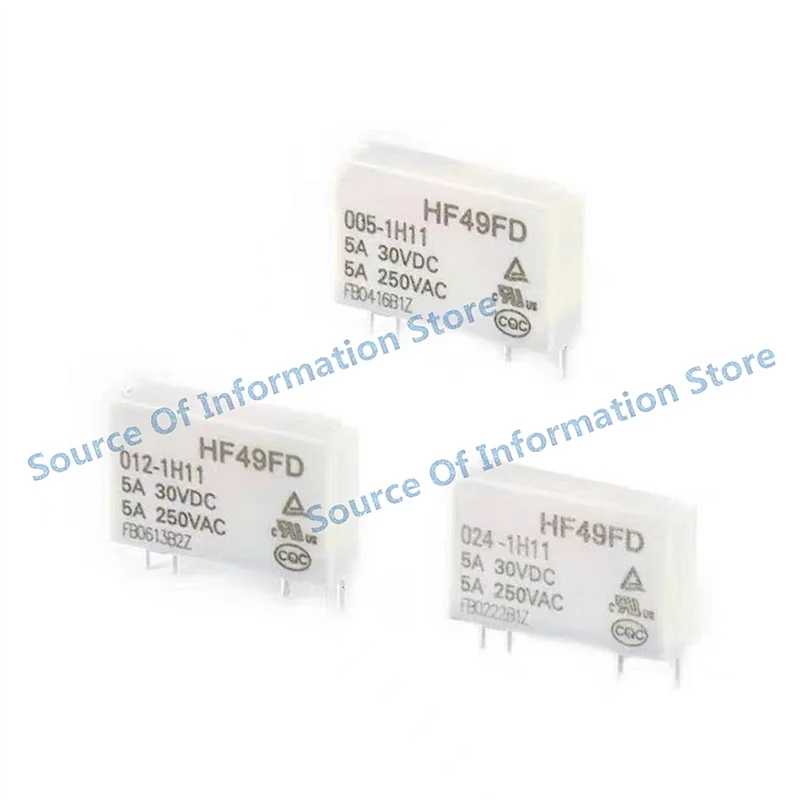 10PCS Relay HF49FD 005 012 024-1H11 1H12 1H11T 1H12T 5V 12V 24VDC 100% New original