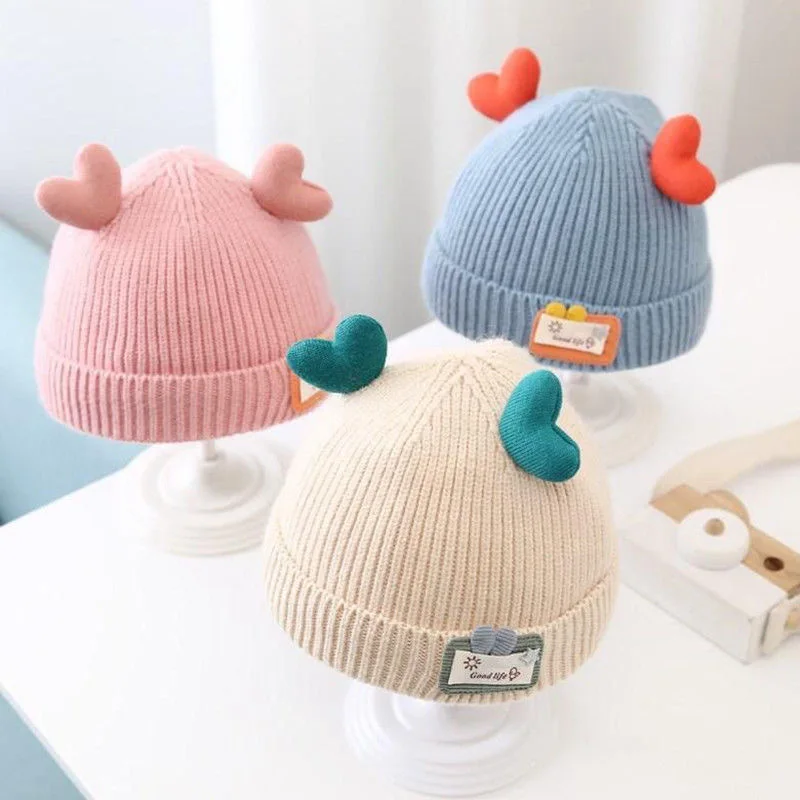 Baby Cute Spring Knitted Children's Woolen Hat Korean Edition For Boys Girls Autumn Winter Infants And Young Children