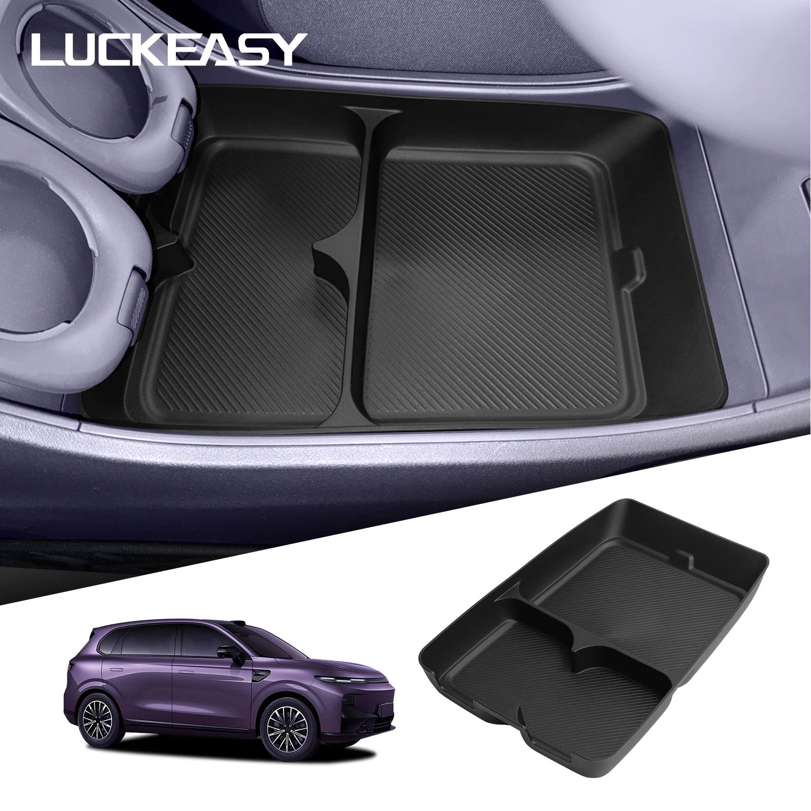 for Leapmotor B10 2025-2026 Center Console Lower Layer Storage Box Organizer Tidying Interior Accessories Car Storage Box
