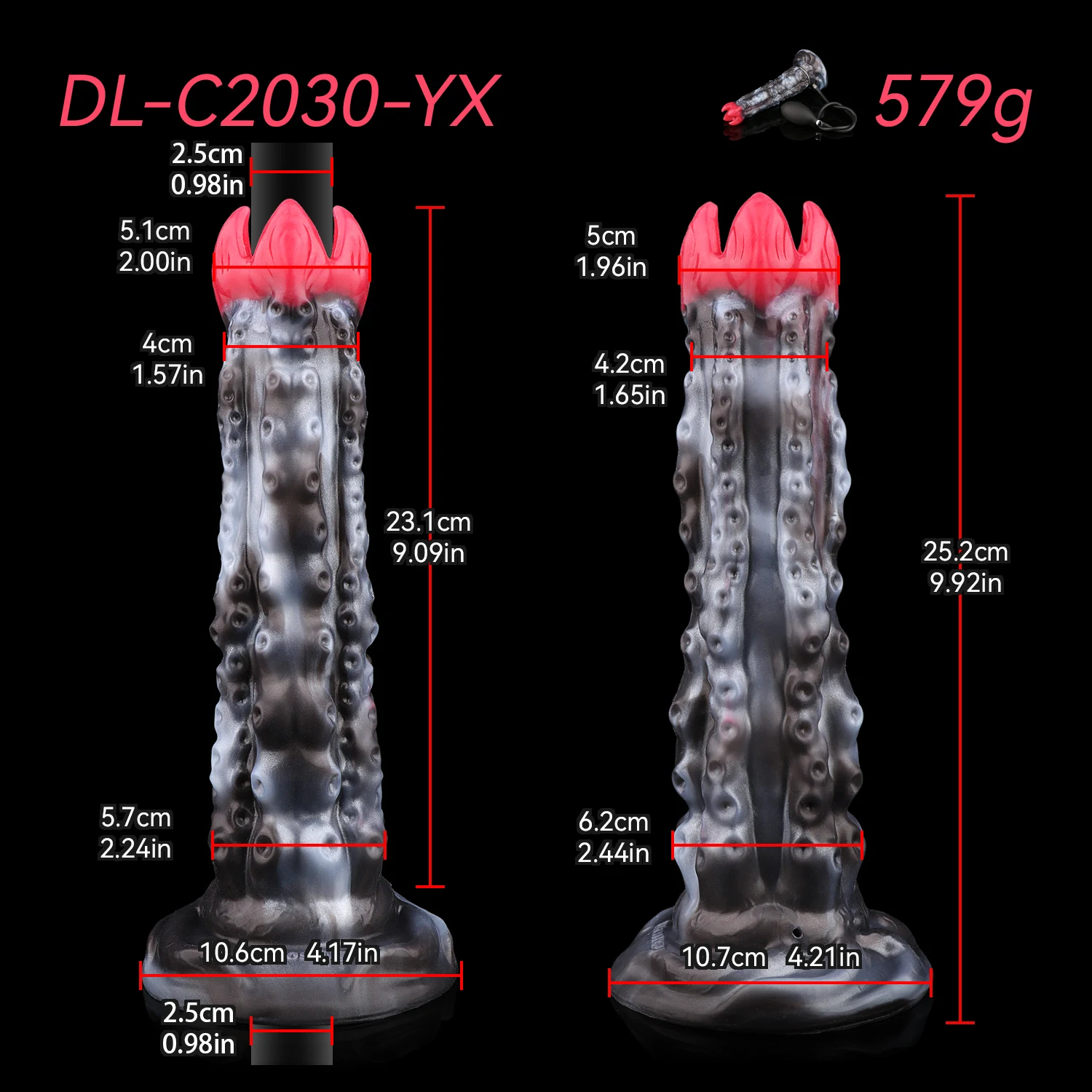 ORALSX 空気圧式産卵器 吸盤付きアナルプラグ 膣球 中空ディルド 大人向けゲーム セックス玩具 女性男性18歳以上向け
