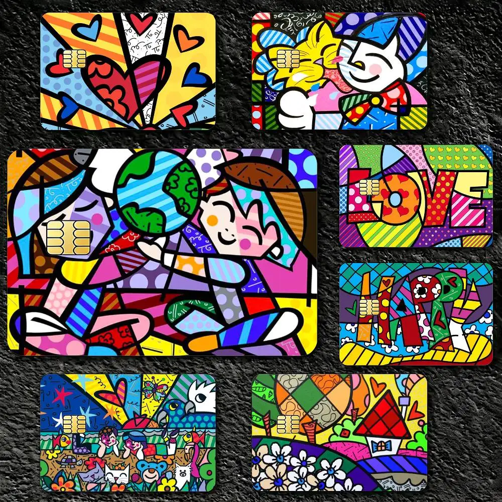 

B-BrittoES Happy Art Movement Sticker Decoration Creative Bank Card Bus Metro Waterproof Sticker