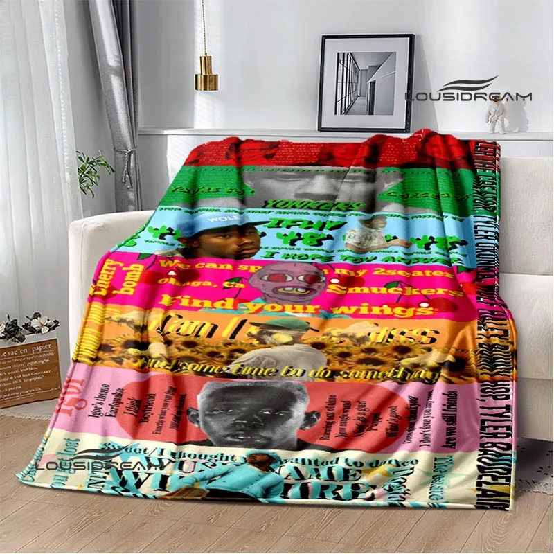 Rapper Tyler The Creator blankets picnic blanket Warm Flannel blanket Soft and comfortable blanket bed linings Birthday Gift