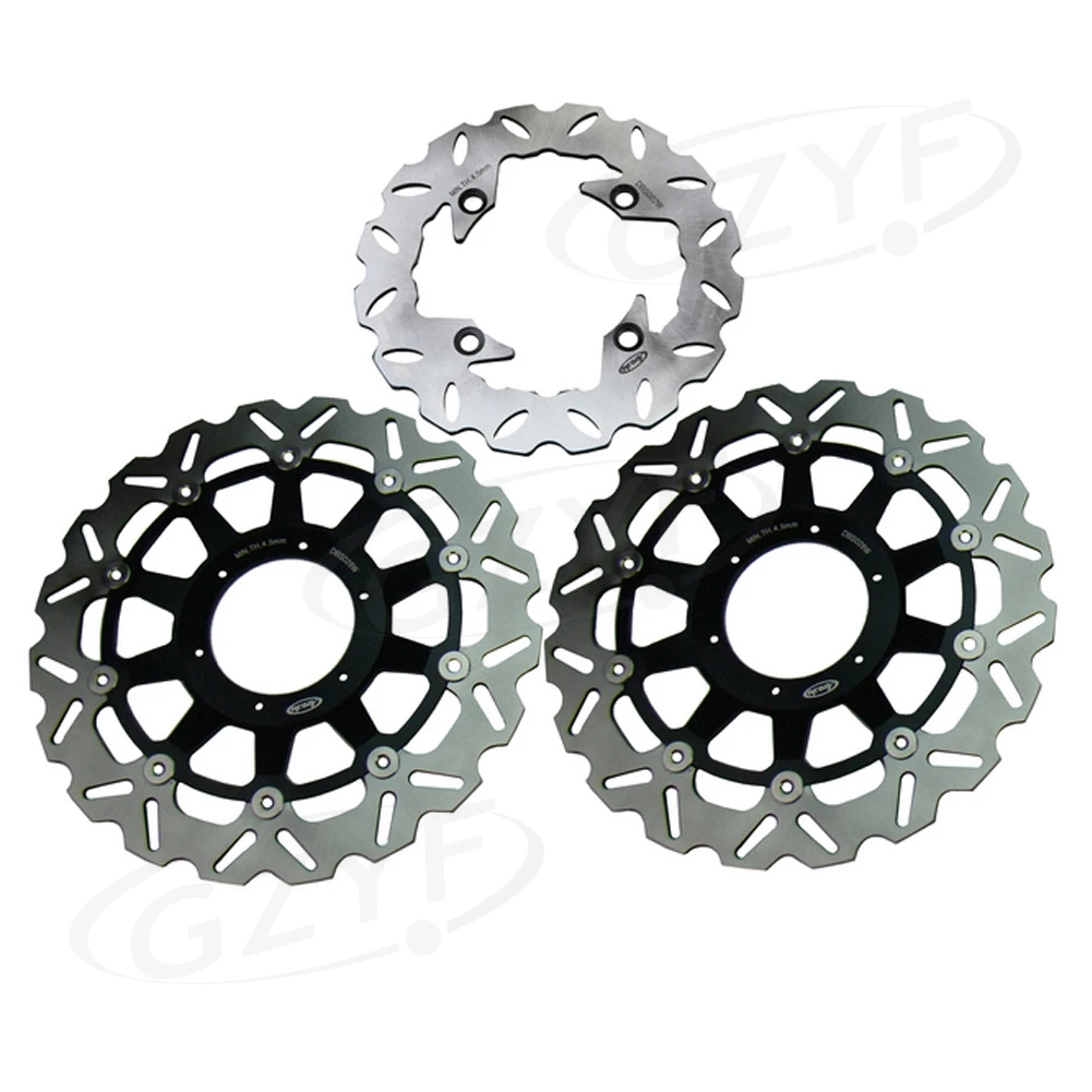 

For Honda CBR929RR 2000-2001 & CBR954RR 2002-2003 Front Rear Brake Disc Rotors Set Folating Disk Black