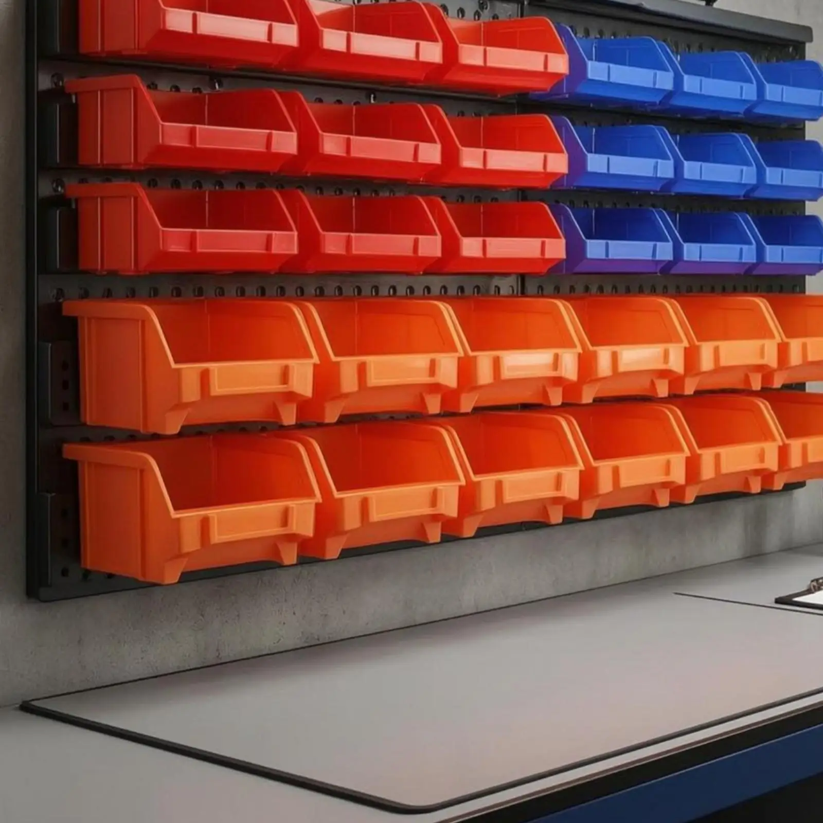 Storage Bin Storage Space Saving Wall Mounted Bins Easy to Distinguish