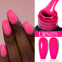 UR SUGAR 7.5ml Neon Pink Nail Gel Polish Summer Yellow Green Manicure Semi Permanent Soak Off Nail Art Gel Varnish