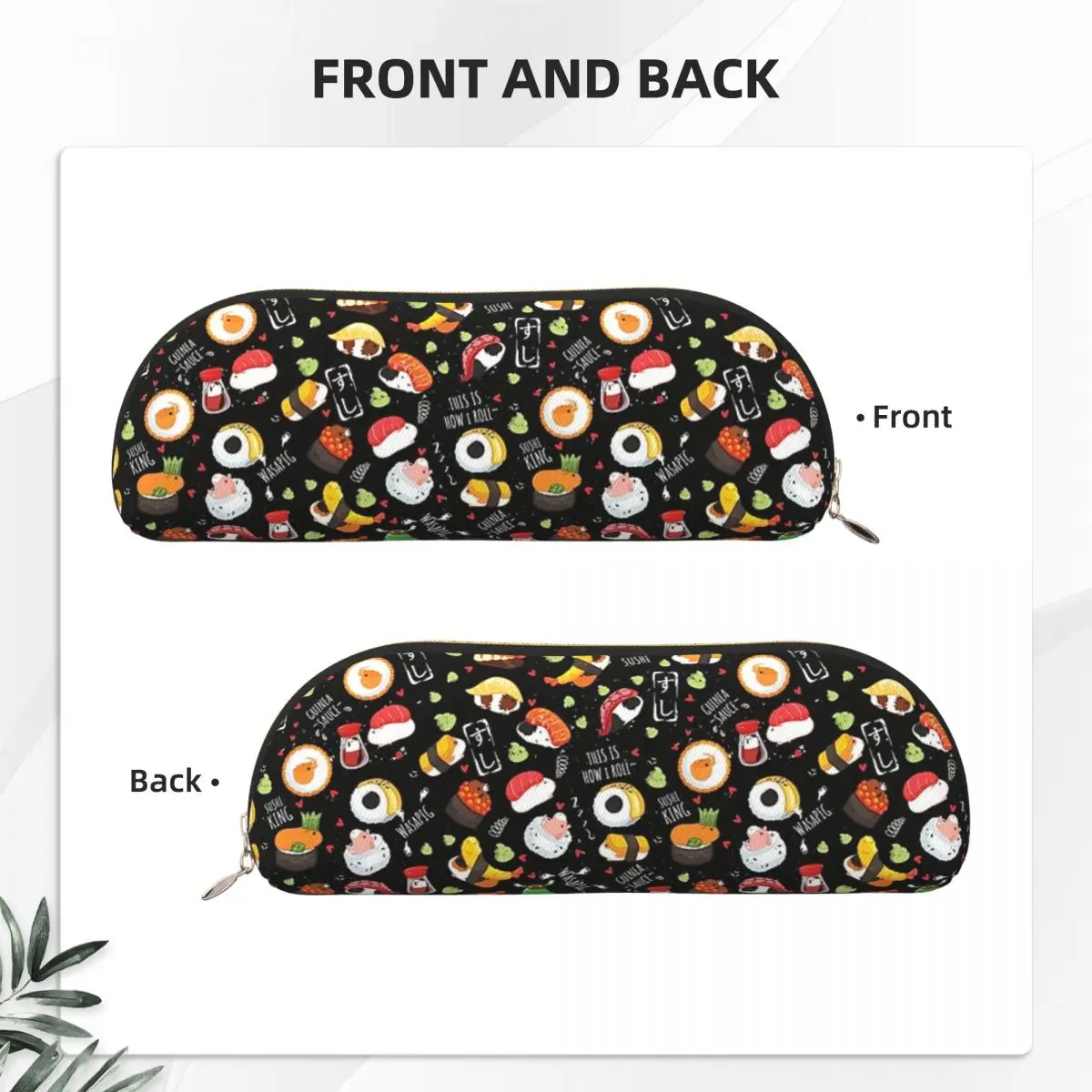 Japanese Guinea Pig Sushi Pencil Case Pencil Pouch Storage Stationery Supplies Big Capacity Pen Box Pencil Bag for Studen School