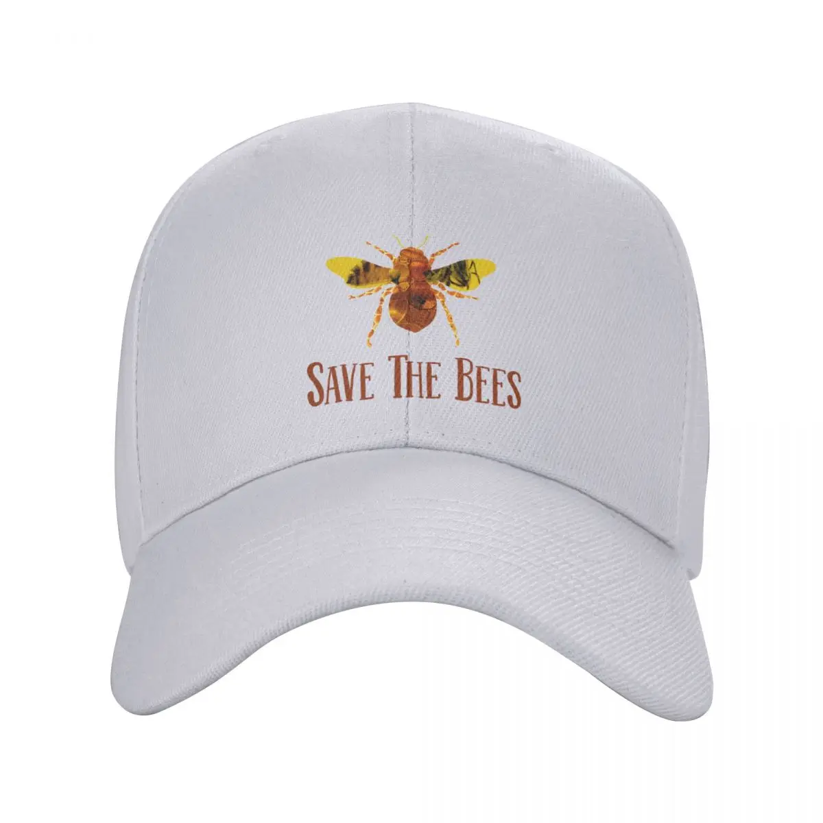 Save The Bees Multimedia Design Baseball Cap Ball Cap cute tea Hat Women's Hats For The Sun Men's