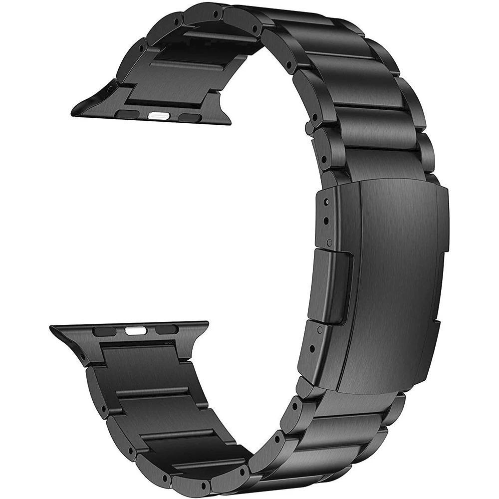 Tytanowy pasek do Apple Watch Ultra 49mm 8 7 45mm 41mm metalowa bransoletka 45mm dla iWatch serii 6 5 4 3 SE 44mm 40mm 42 mm38mm