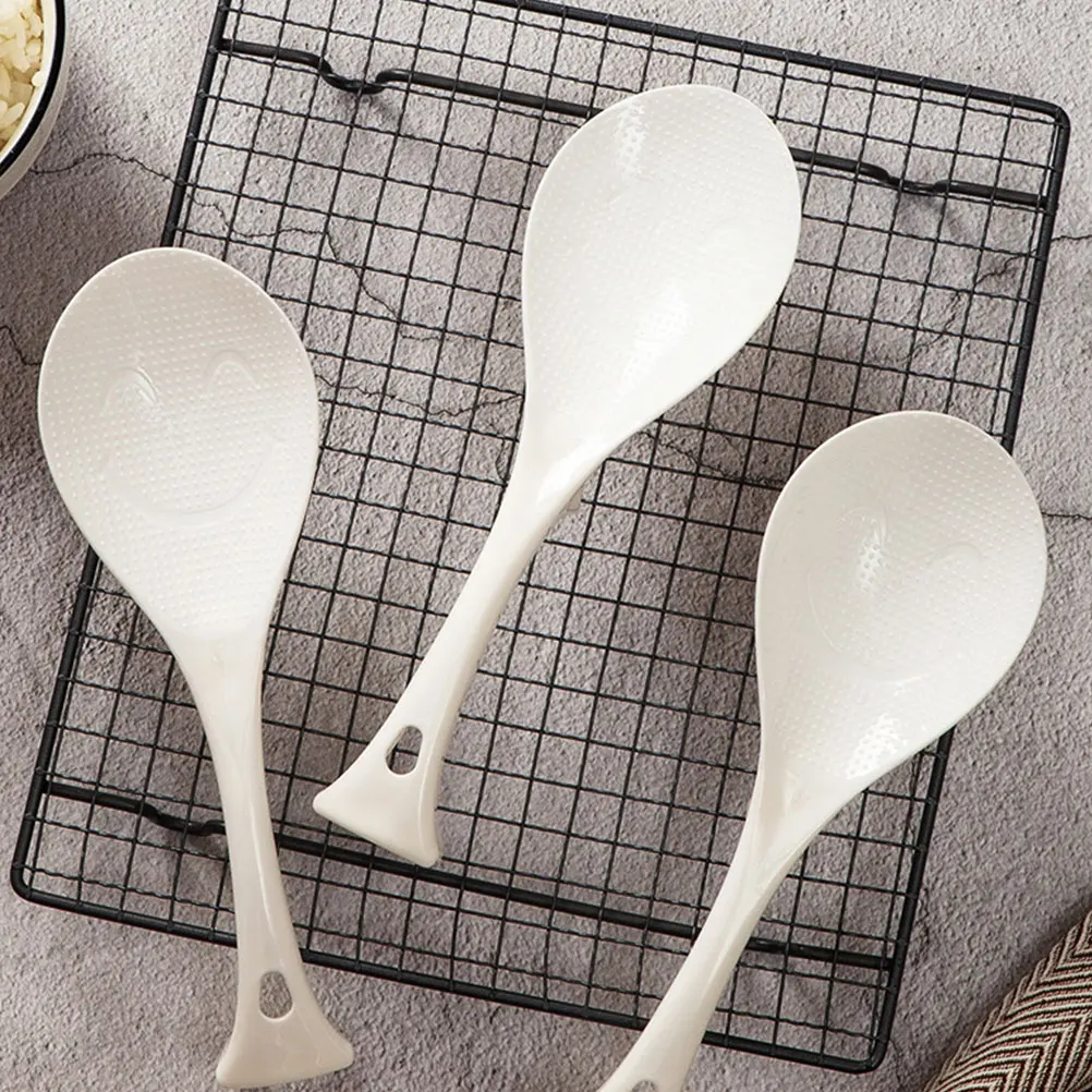 

Nonstick Rice Spoon Standable Paddle Scooper Food Scoops Rice Cooker Spatula Kitchen Tool Easy Clean Heat Resistant