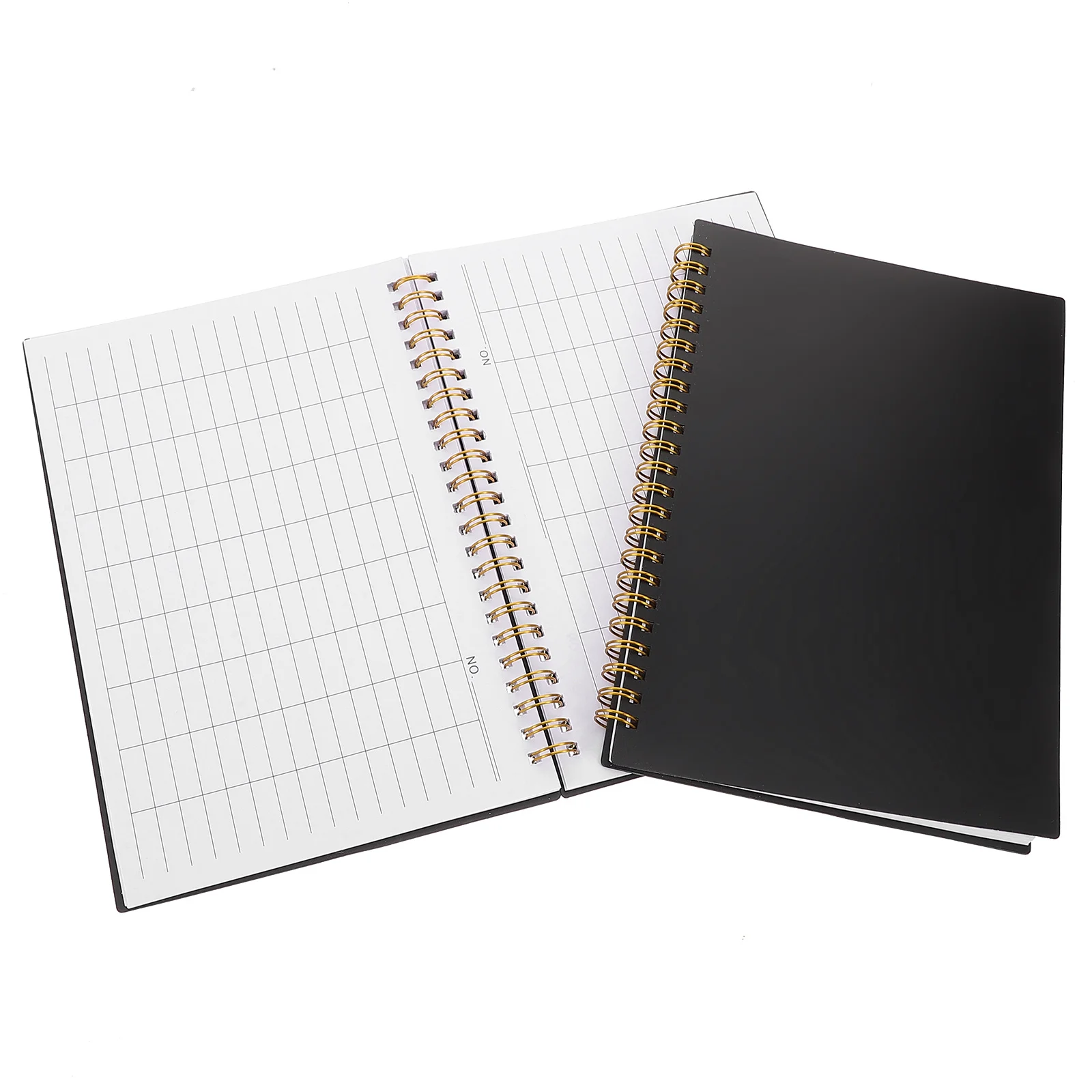 2 قطعة دفتر الأستاذ 60 ورقة دفتر شبكة فارغة للمحاسبة الإدارة المالية جرد سجل حفظ دوامة ملزمة #1