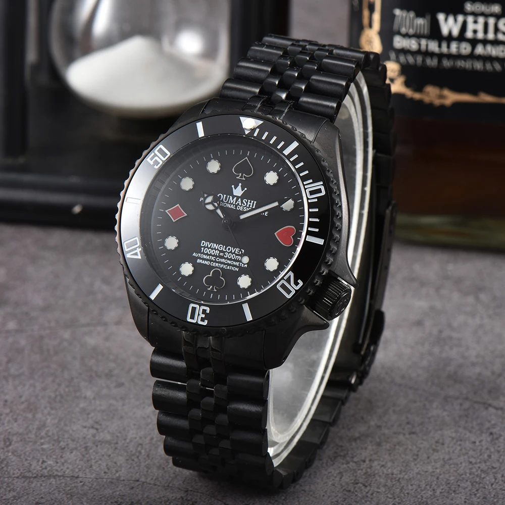 Oumashi 41mm 007 Men's Watch New Men's Luxury Automatic NH35 Watch Movement Sapphire Crystal Stainless Steel Waterproof Watch