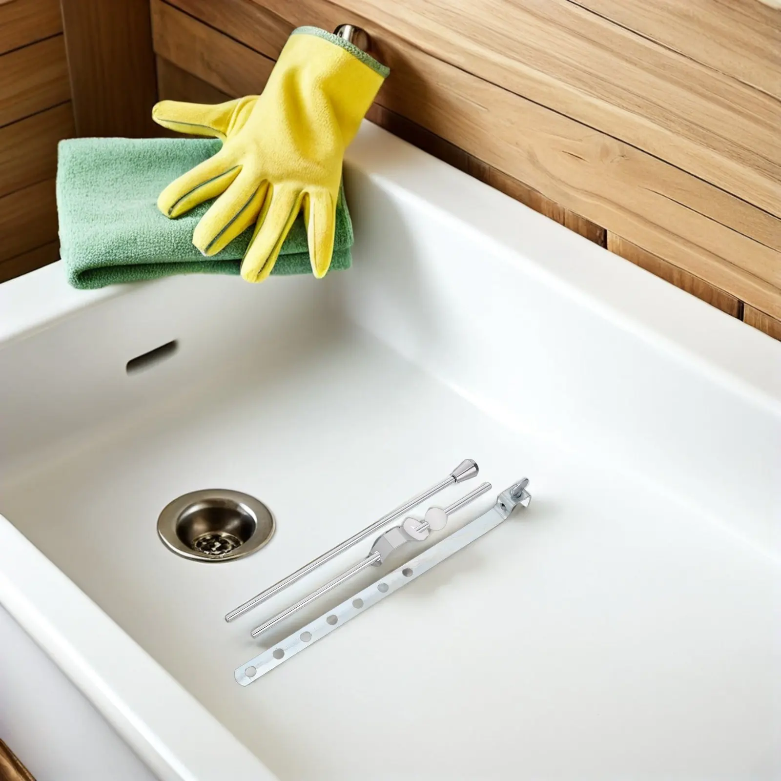 2Sets Bathroom Sink Drain Lift Rods Replacement Pivot Rod Pop Up Drain Stopper Lever Kit Home Hotels Repair Parts 1.35cm Ball