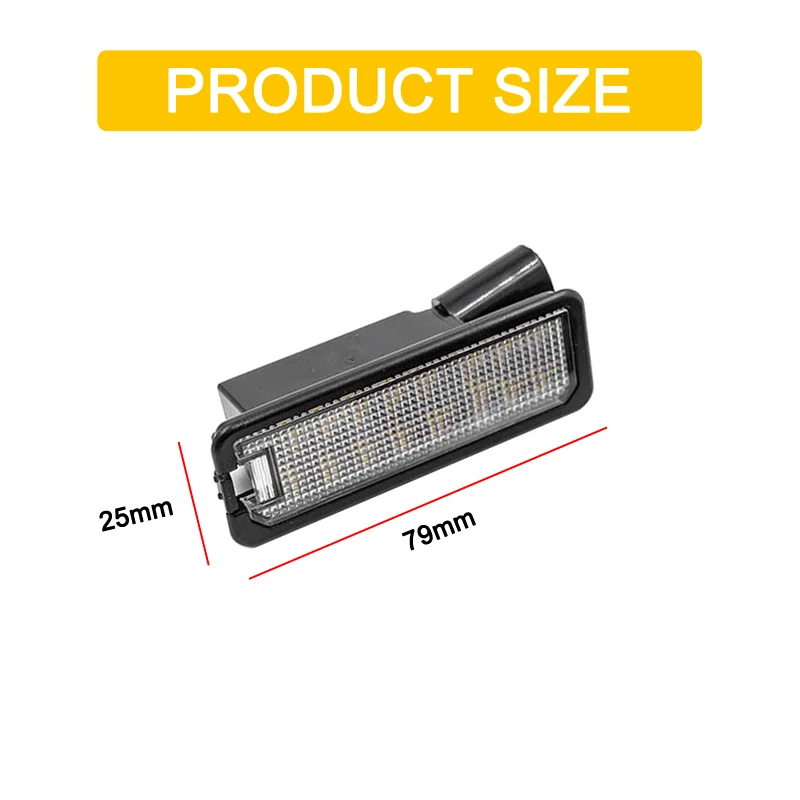 Lámpara LED para matrícula, Seat Leon luz blanca de 12V para 2013, 2014, 2015, Toledo 2016-UP