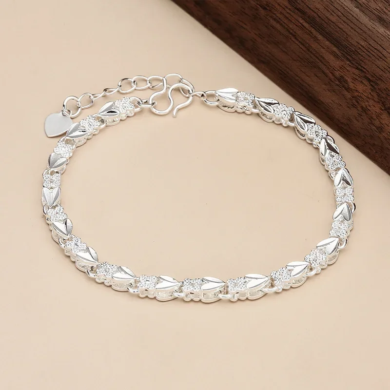 Подвески, браслеты из стерлингового серебра 925 пробы для женщин, роскошные дизайнерские регулируемые браслеты-цепочки в форме сердца, вечерние ювелирные изделия, подарки