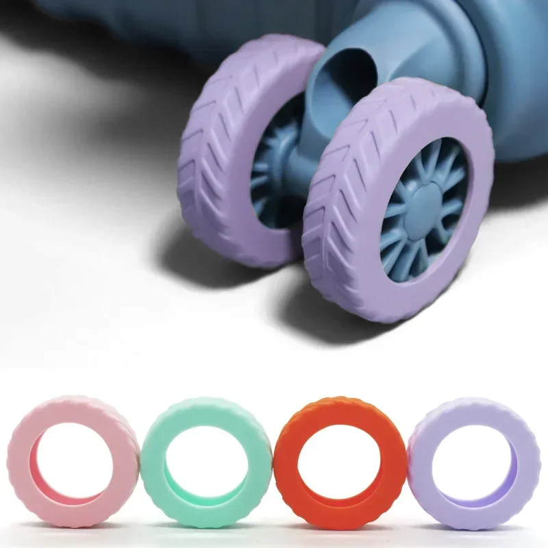 New Wide Anti-Slip Pull Rod Box Foot Wheel Replacement Silicone Cover Luggage Box Silent Foot Wheel Shock Absorption Cover Fresh