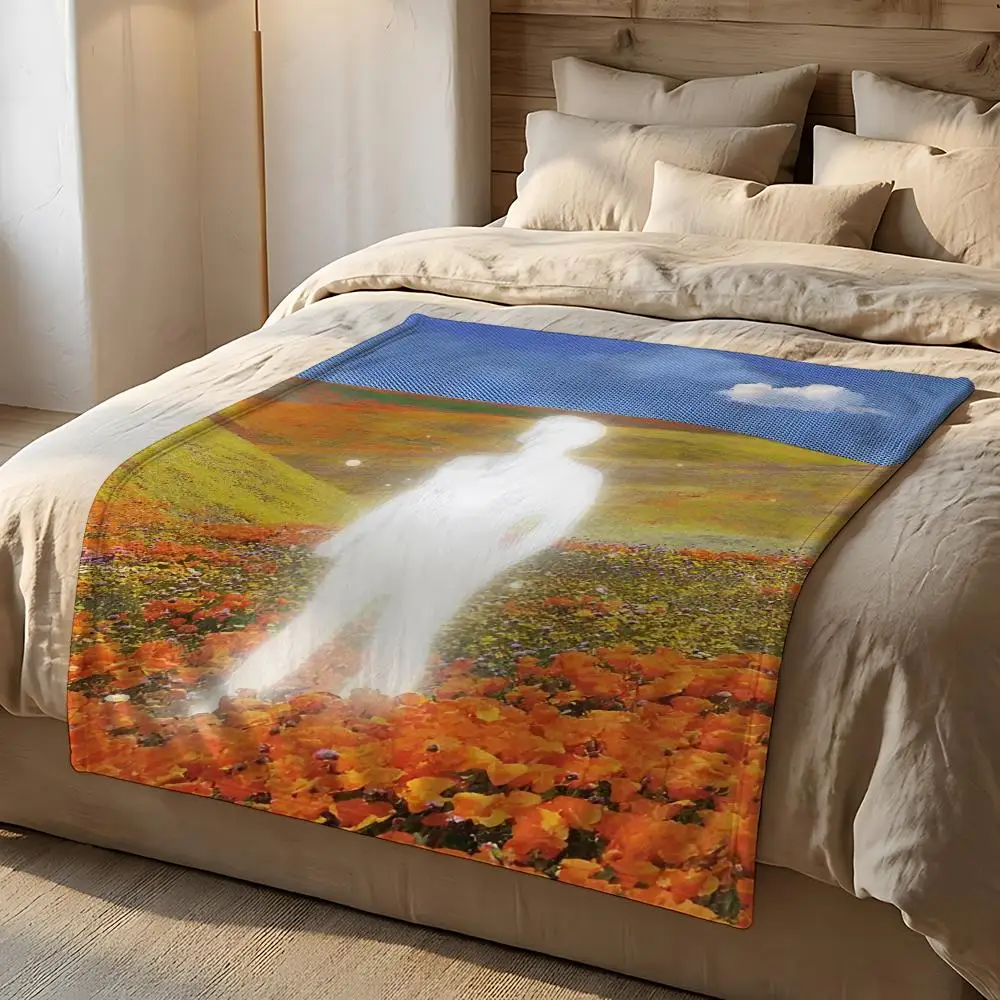Abstract Art Abstract Throw Short Plush Throw Blanket Soft Skin-Friendly Multi-Scene Home Office