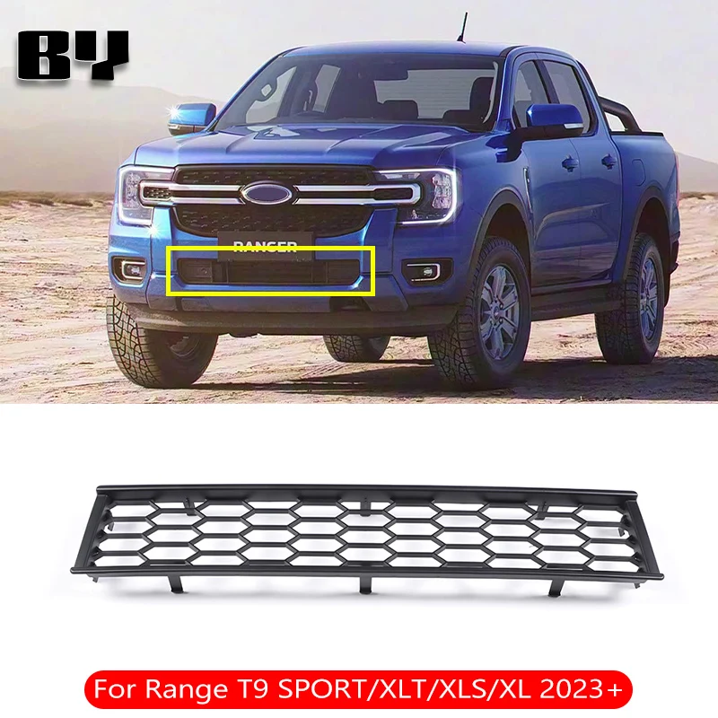 Front Bumper Lower Mesh Grille Small Bumper Grills For Ranger T9 XLT Sport 23-26 Pickup Truck Grills ABS Grille Accessories