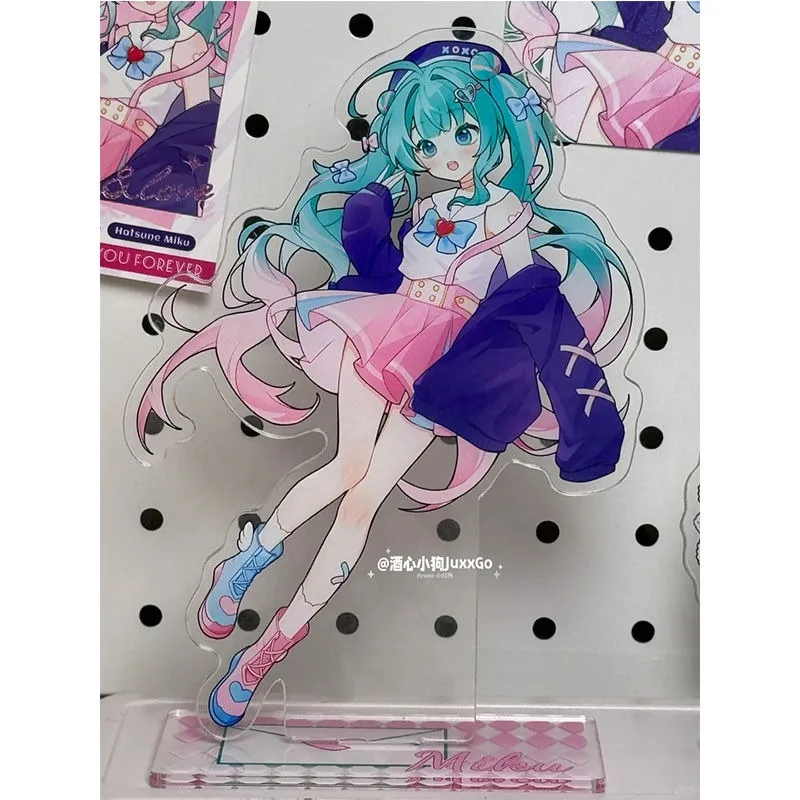 10cm Hatsune Miku Cute Acrylic Stand Sign Desktop Ornaments Collect Figure Taniko Model Girls Accessories Birthday Gift Toys