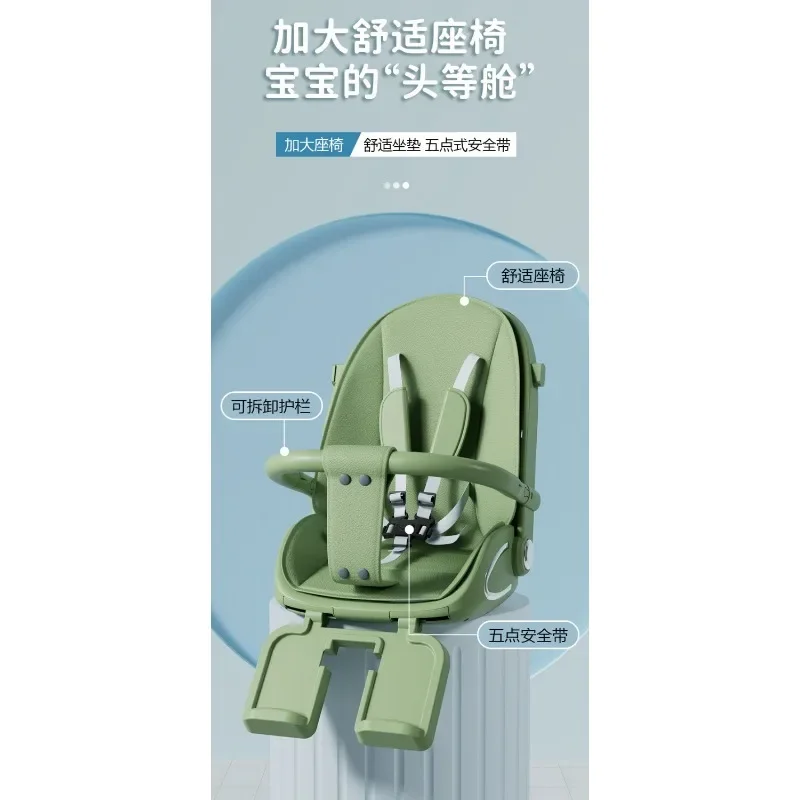 Baby strollers can sit, lie, and move in both directions. A folding high-view baby walking artifact