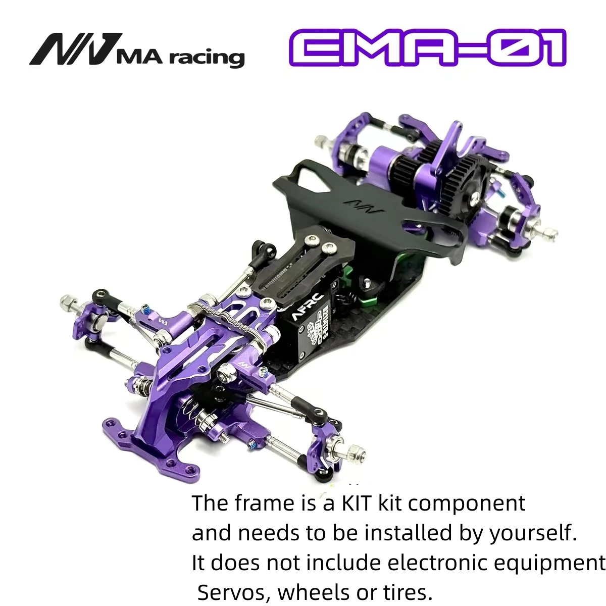 Chasis de Coche RC MA Racing EMA RWD con Tracción Trasera para Drift, Escala 1/24 1/28, Vehículo de Control Remoto