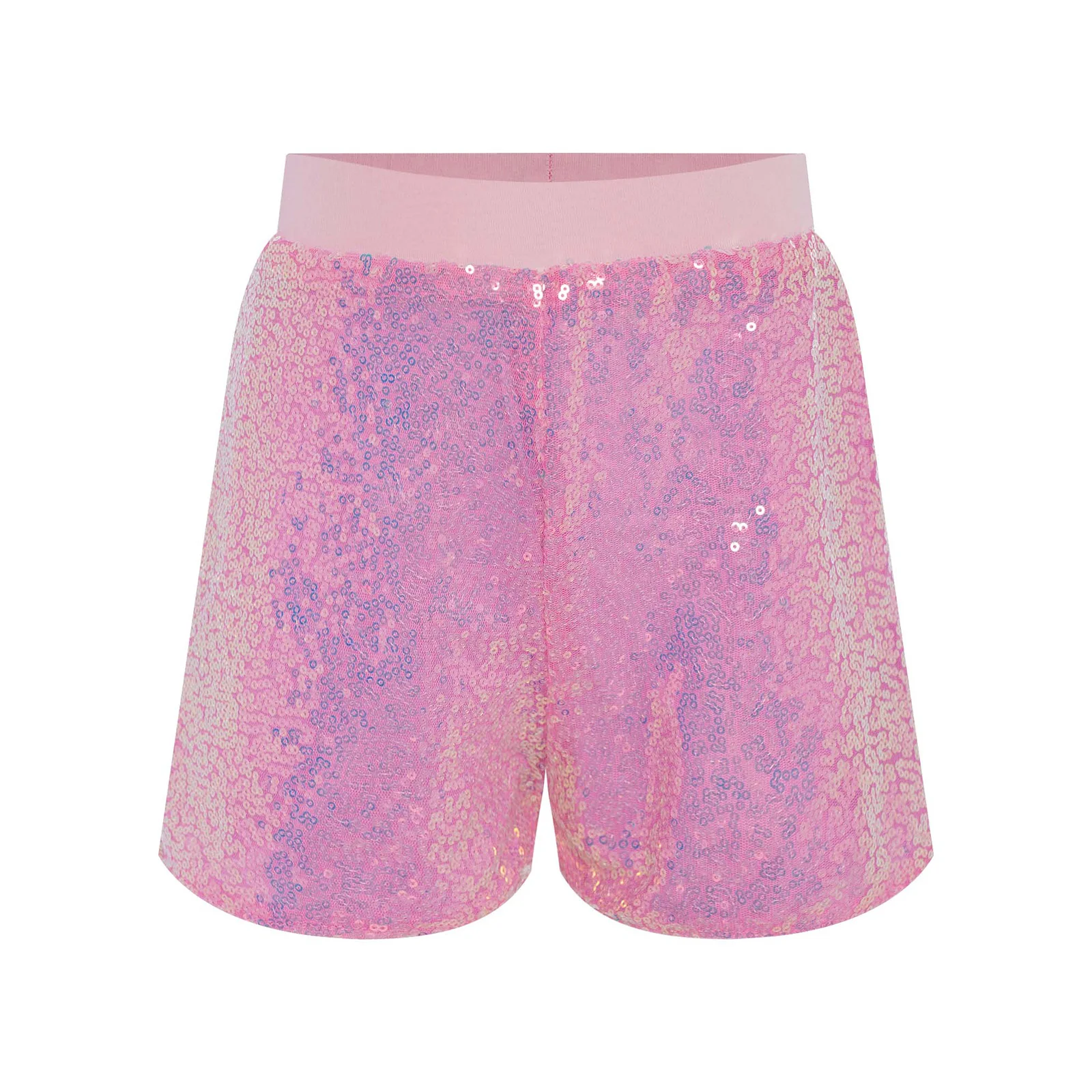 

Kids Girls Jazz Ballet Dance Shorts Elastic Waistband Sparkling Sequin Short Pants for Stage Performance Ballroom Theme Party