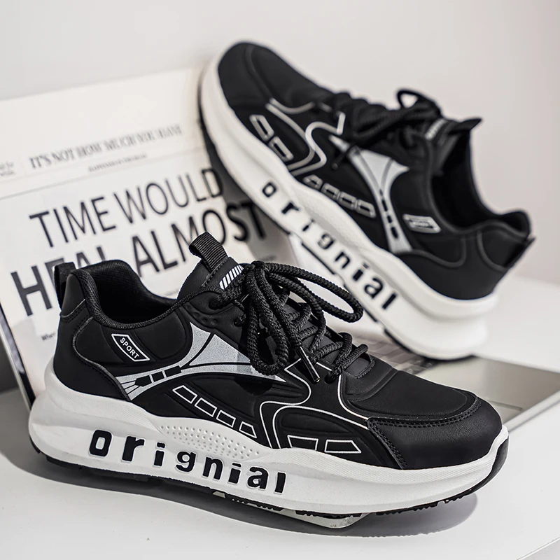 

Модные мужские кроссовки для бега с дышащей сеткой, улучшенный дизайн в стиле «папиных» кроссовок, летние спортивные кеды, повседневные универсальные кроссовки с резиновой подошвой