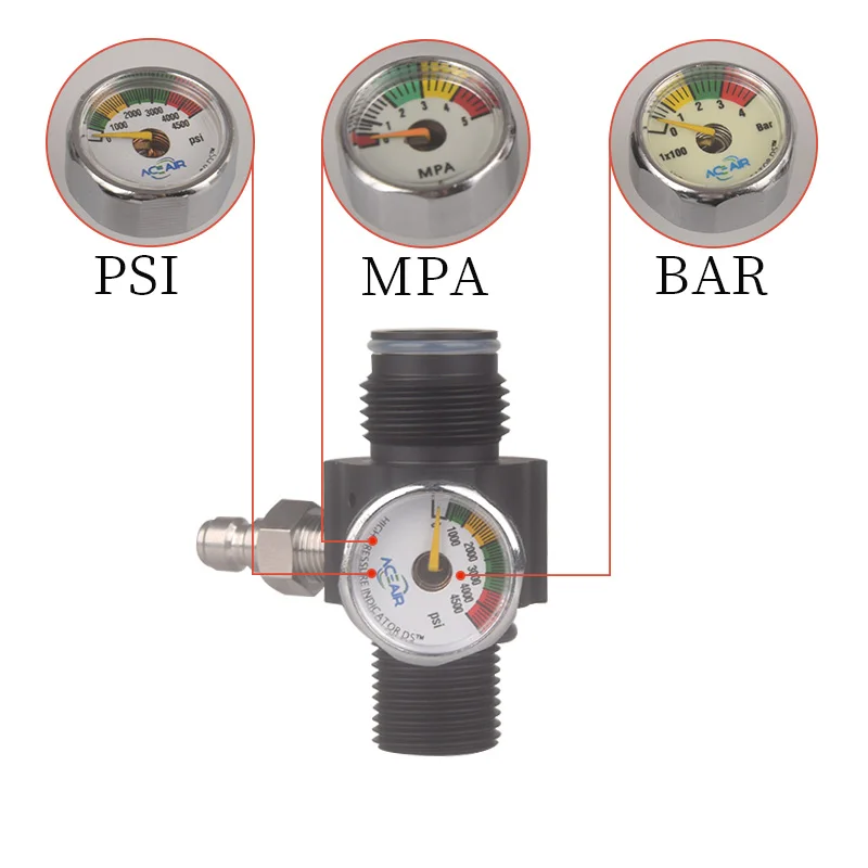 Imagem -05 - Mini Regulador de Pressão Compressor Hpa Cilindro de Gás Recarga Adaptador de Enchimento para Mergulho Acessórios de Aquário g1 214 Saída 04000psi