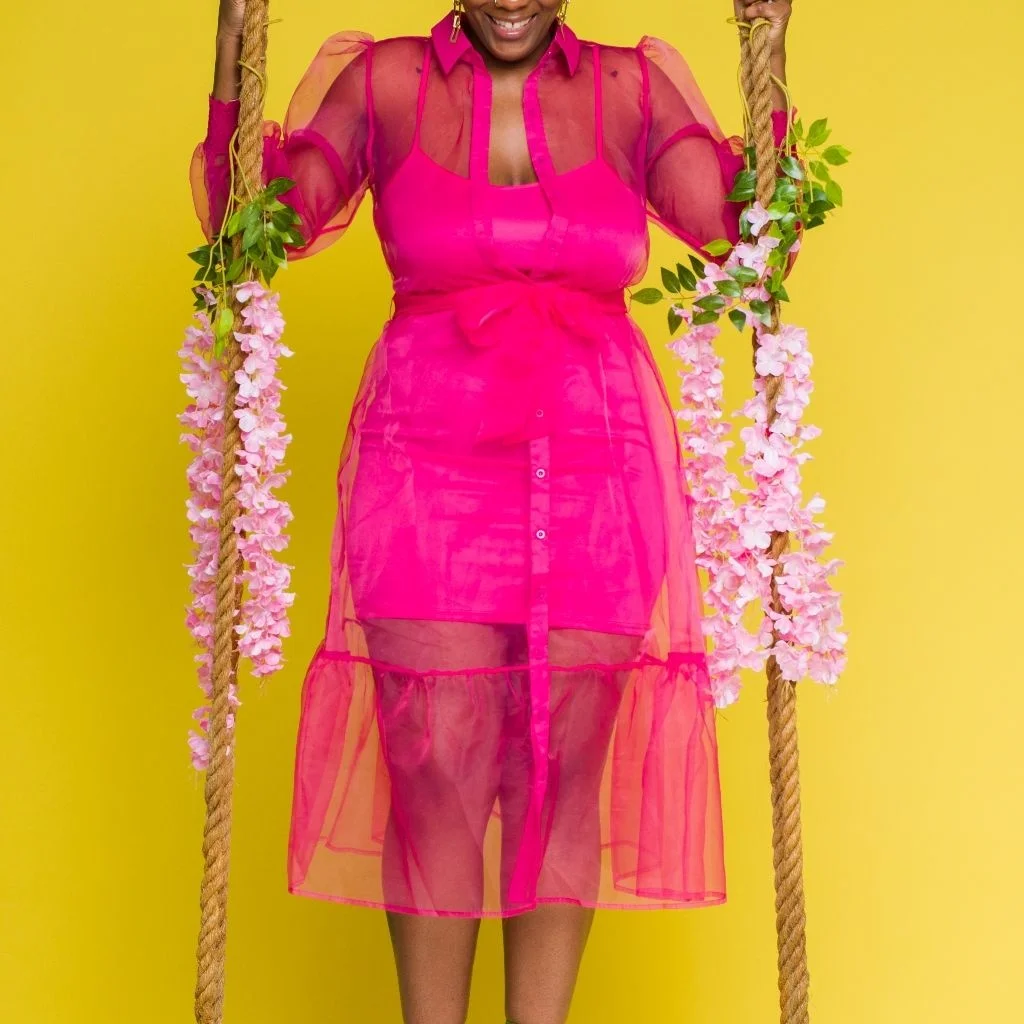 Hot Pink See Through Tulle Prom Dress Lange Mouwen Zeemeermin Schede Avondjurken Vrouwen Formele Feestjurk