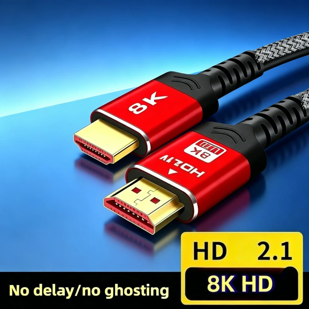 

8K 60Hz High Speed 2.1 HD Digital Interface Cord HDR eARC HDCP2.3 Audio Video Cable for Laptop Projector TV Game Console Monitor