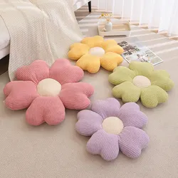 Stuffed Five Petal Flower Cushion Girly Room Decoration Plant Cushion Bay Window Pink Flower Set Kids Bedroom Seat Pillow Gift