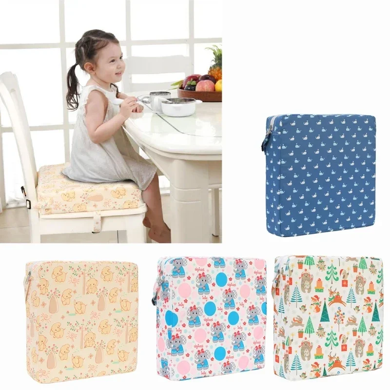 Adjustable Kids Booster Seat Cushion - Removable Baby Dining Chair Pad Increased Highchair Booster Seat for Children’s Meals