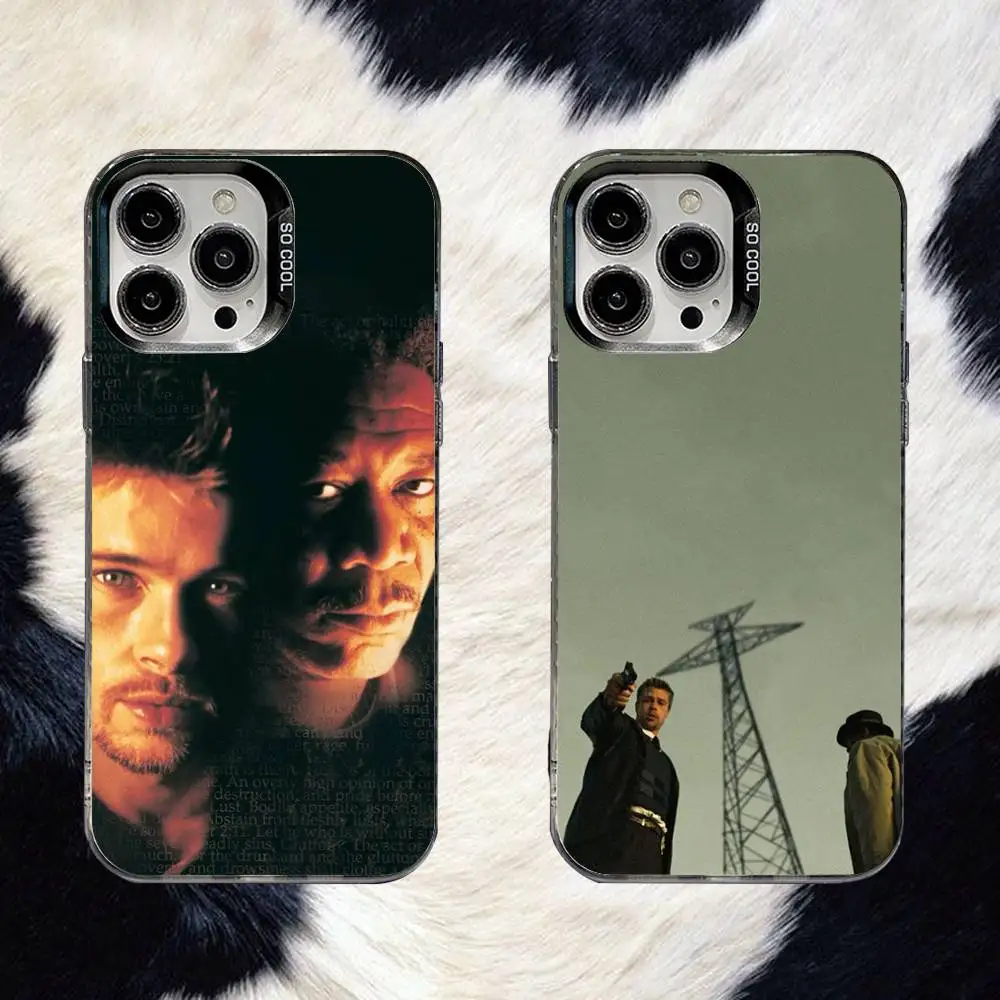 

Se7en Movie Phone Case For iPhone 16,15,14,13,12,11,8,7,Pro,Max,Plus,Mini,XS,SE Anti Fall Black Matte Hard