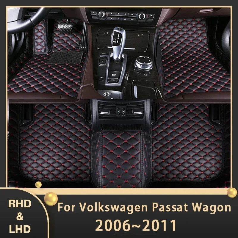 

Автомобильные коврики для VW Volkswagen Passat Wagon B6 2006 ~ 2011 на заказ, автомобильные подушечки для ног, кожаный ковер, аксессуары для интерьера 2009 2010
