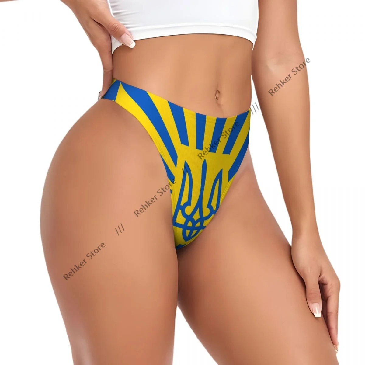 

Women's Panties Ukraine Flag Underwear Sexy Thongs Lingerie G-Strings