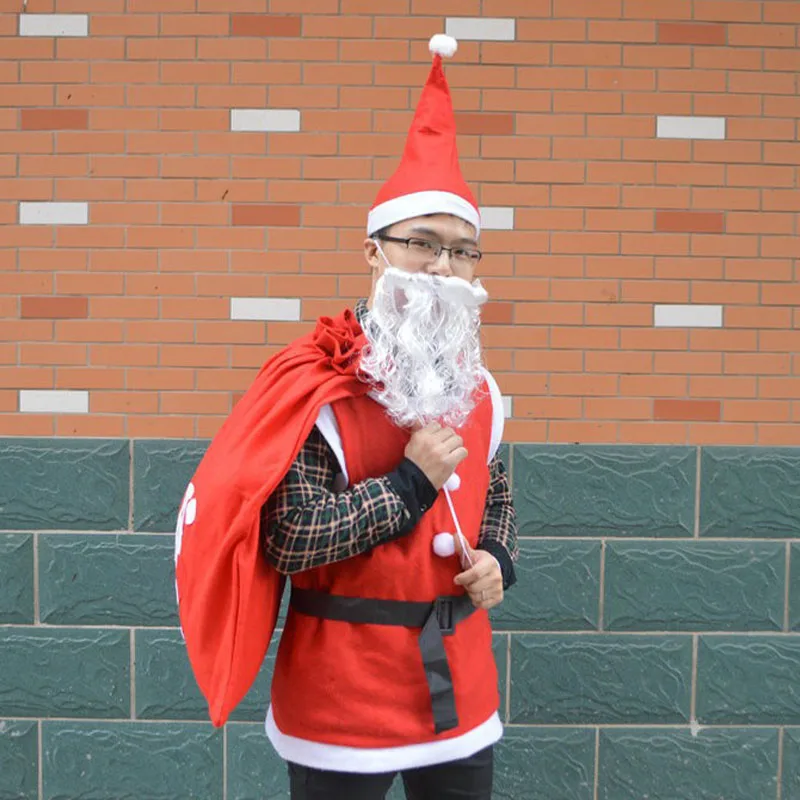 Ensemble complet de paupières de luxe rouge pour hommes et enfants, costume de famille de Noël, fête du père Noël, nouvel an, Noël adulte imbibé