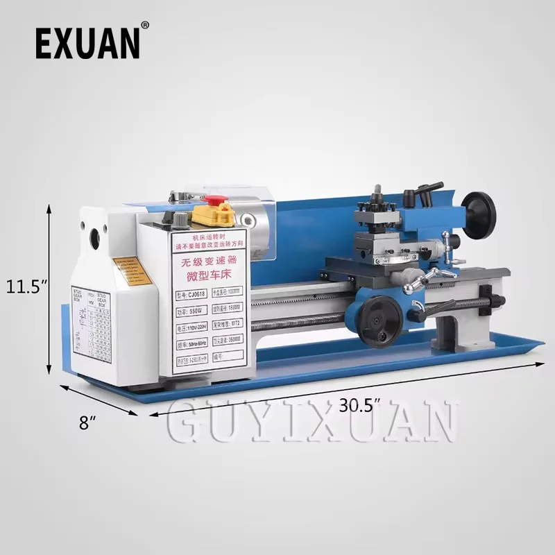 

GUYX Household mini lathe Table metal lathe Stainless steel high precision lathe Metal/wood products processing