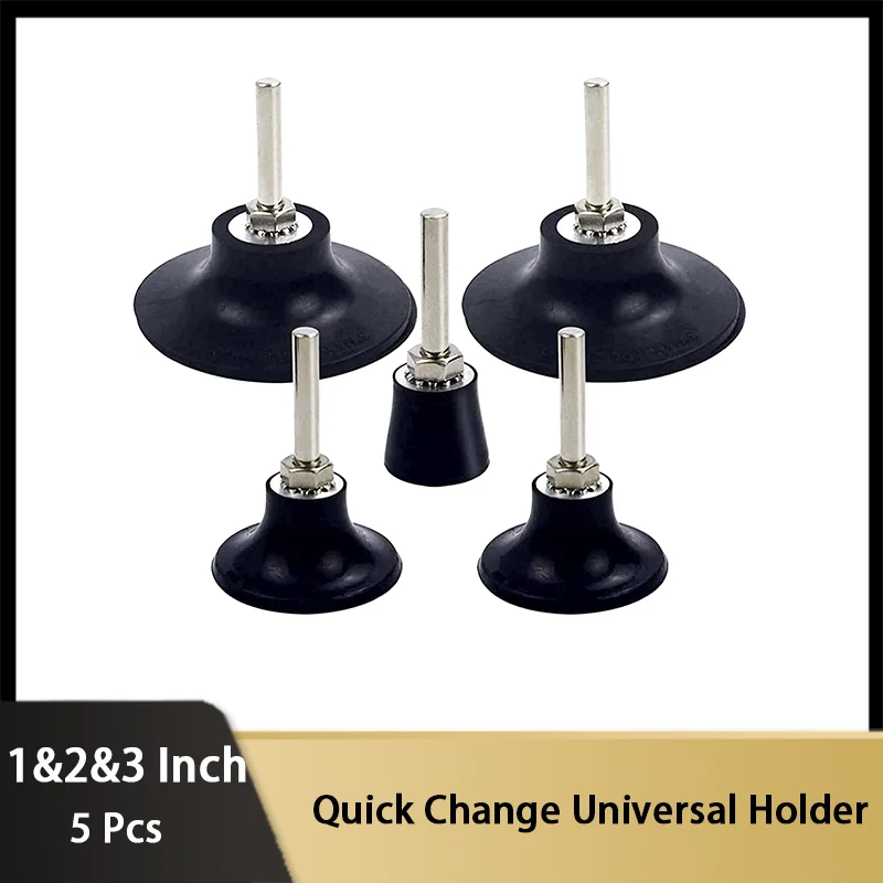 

1&2&3 Inch Quick Change Universal Holder Disc Pad with 1/4" Shank for Die Grinder Accessories Polishing Round Rotating Tools