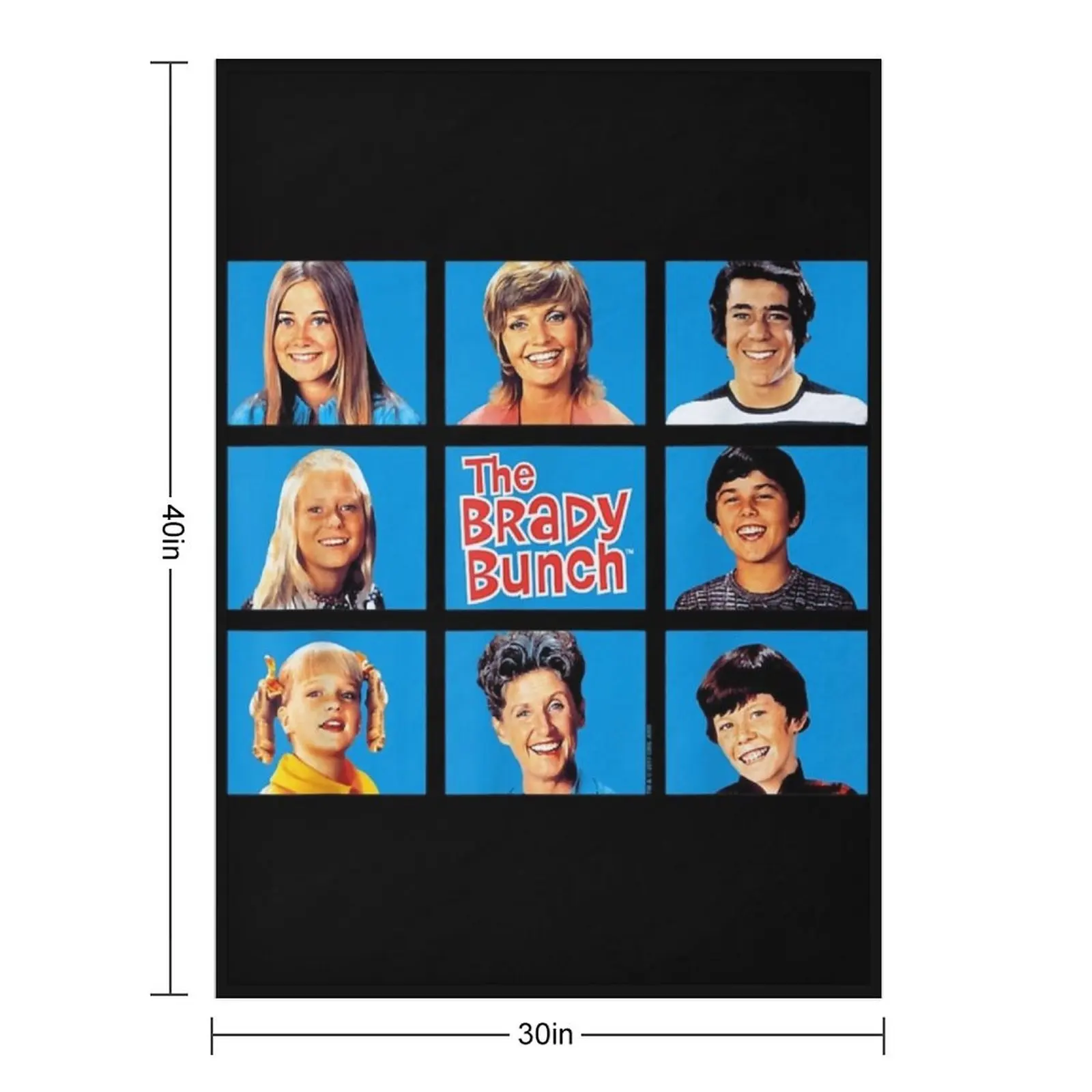 Brady Bunch Framed Throw Blanket Sofa Throw Flannel Custom Furrys Furry Nap Blankets