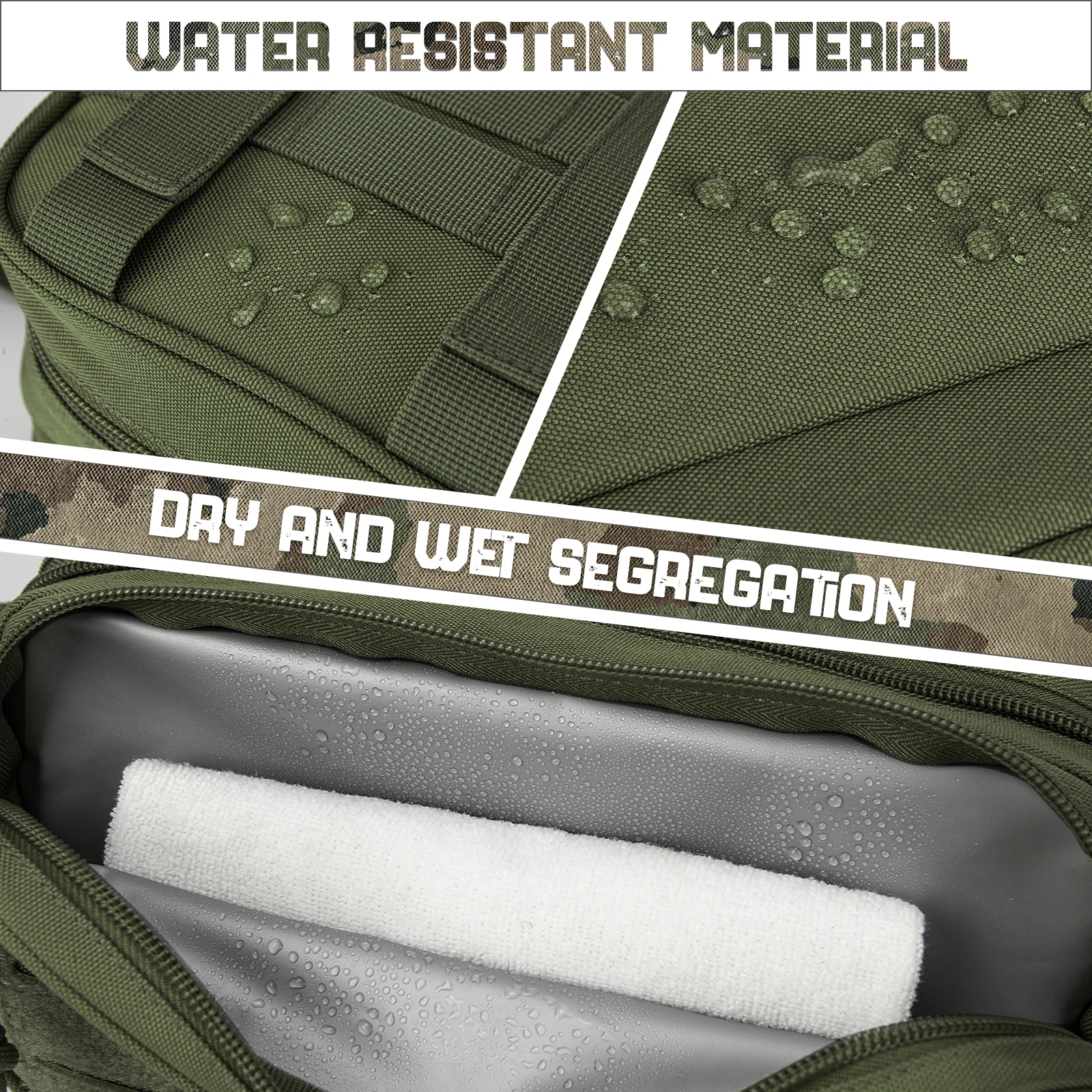 Neceser táctico MOLLE bolsa de higiene impermeable compacto - imagen 2