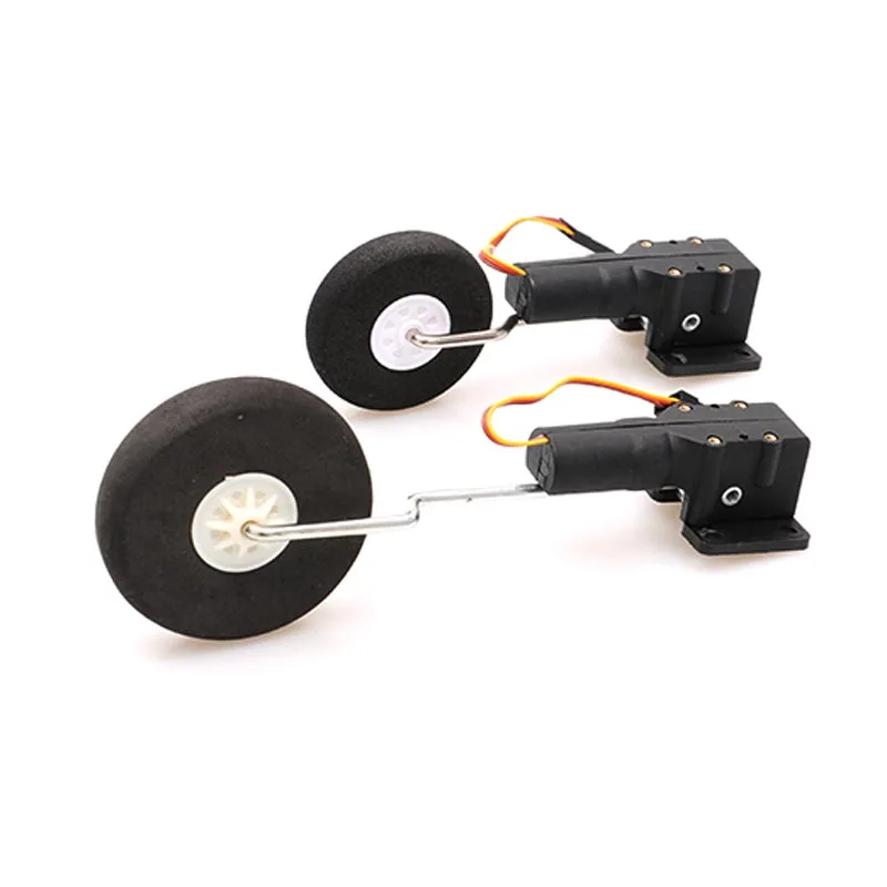 2PCS 25g Mini Metal Worm Servo Electric Retractable Landing Gear 113/77mm For RC Fixed Wing Drone DIY Replacement Parts