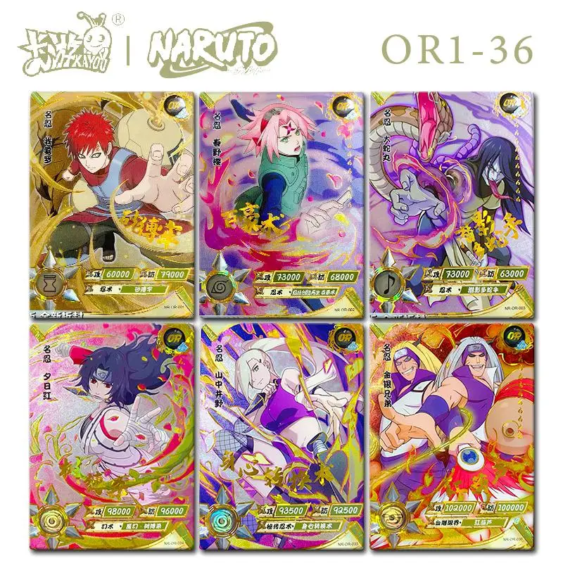 

Kayou Genuine Naruto Or-Series No. 1-36 Anime Characters Gaara Haruno Sakura Orochimaru Nohara Rin Collection Card Birthday Gift