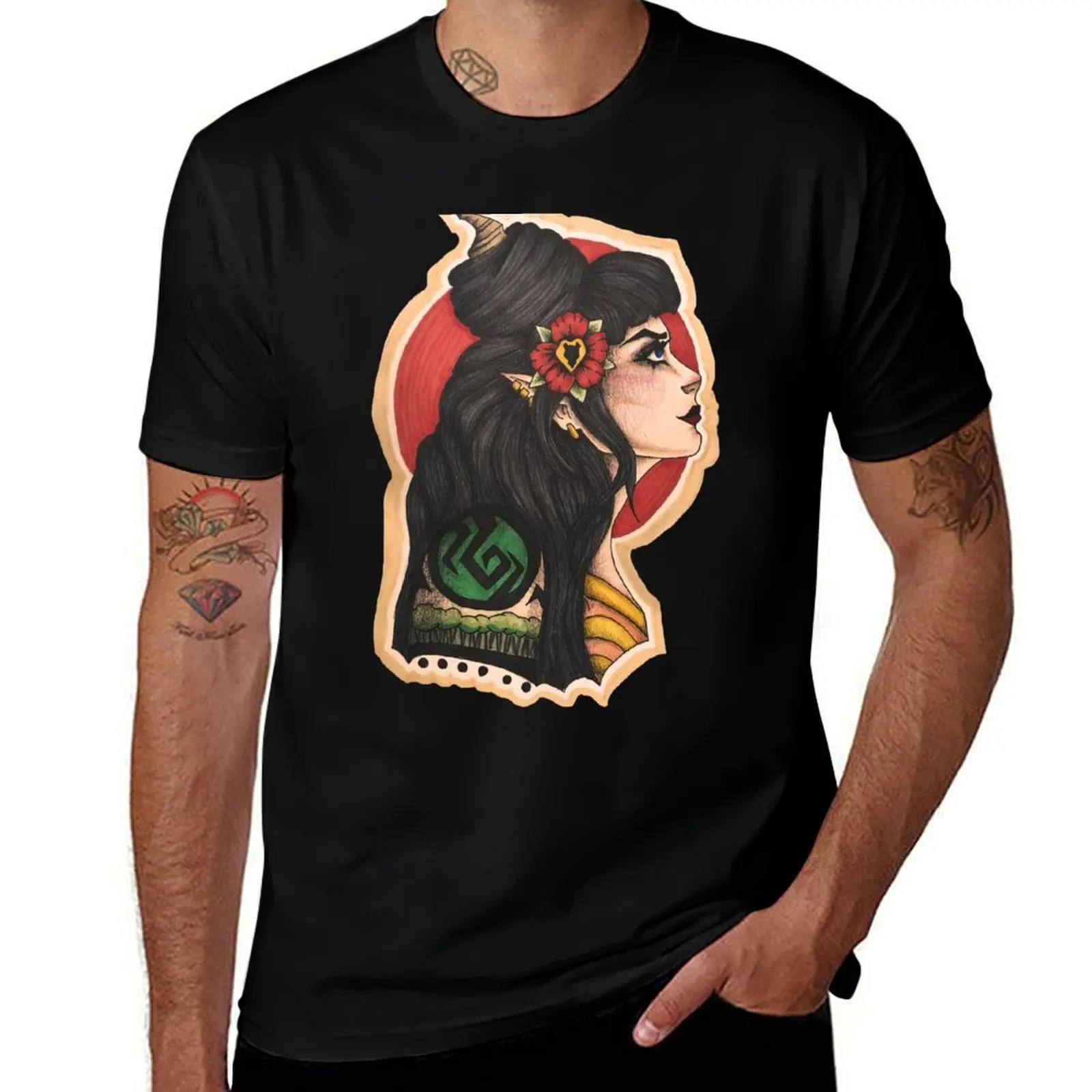 Hannah: the Elf Mage T-Shirt t shirt man casual T-Shirt