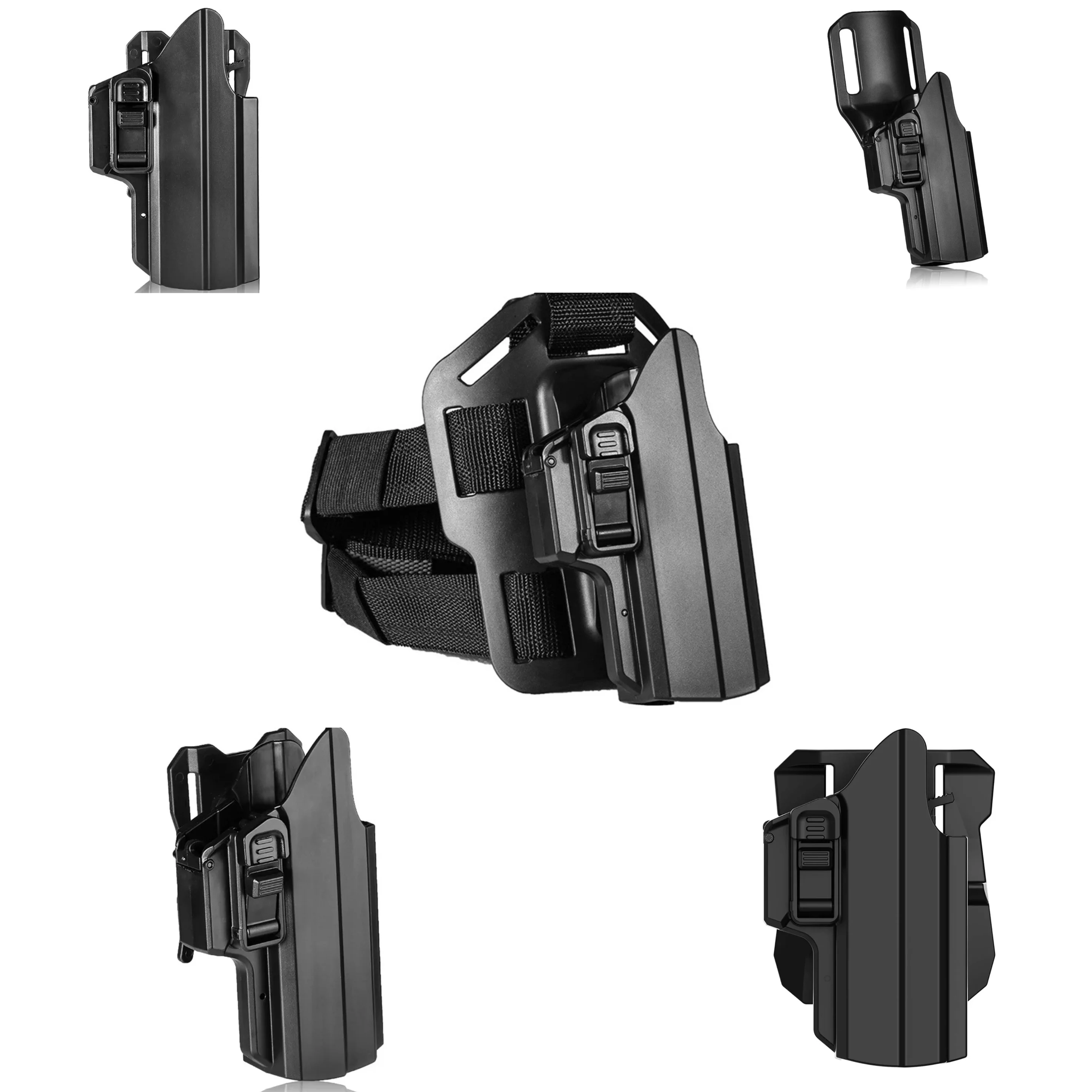 

Универсальная кобура IPSC с зажимом для ремня Кобура OWB для G17 19 19X45 IPSC Кобура с веслом для ног подходит для S&W M&P Px4