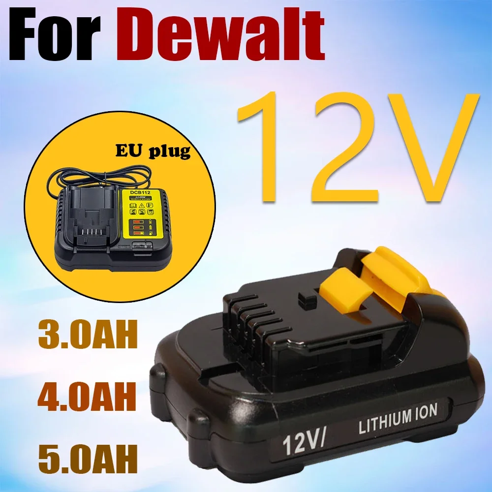 For DEWALT 10.8V/12V Battery 3/4/5Ah for DCB120 DCB122 DCB125 10.8V DCB100 DCB101 DCB119 Li-ion Power Tools Battery