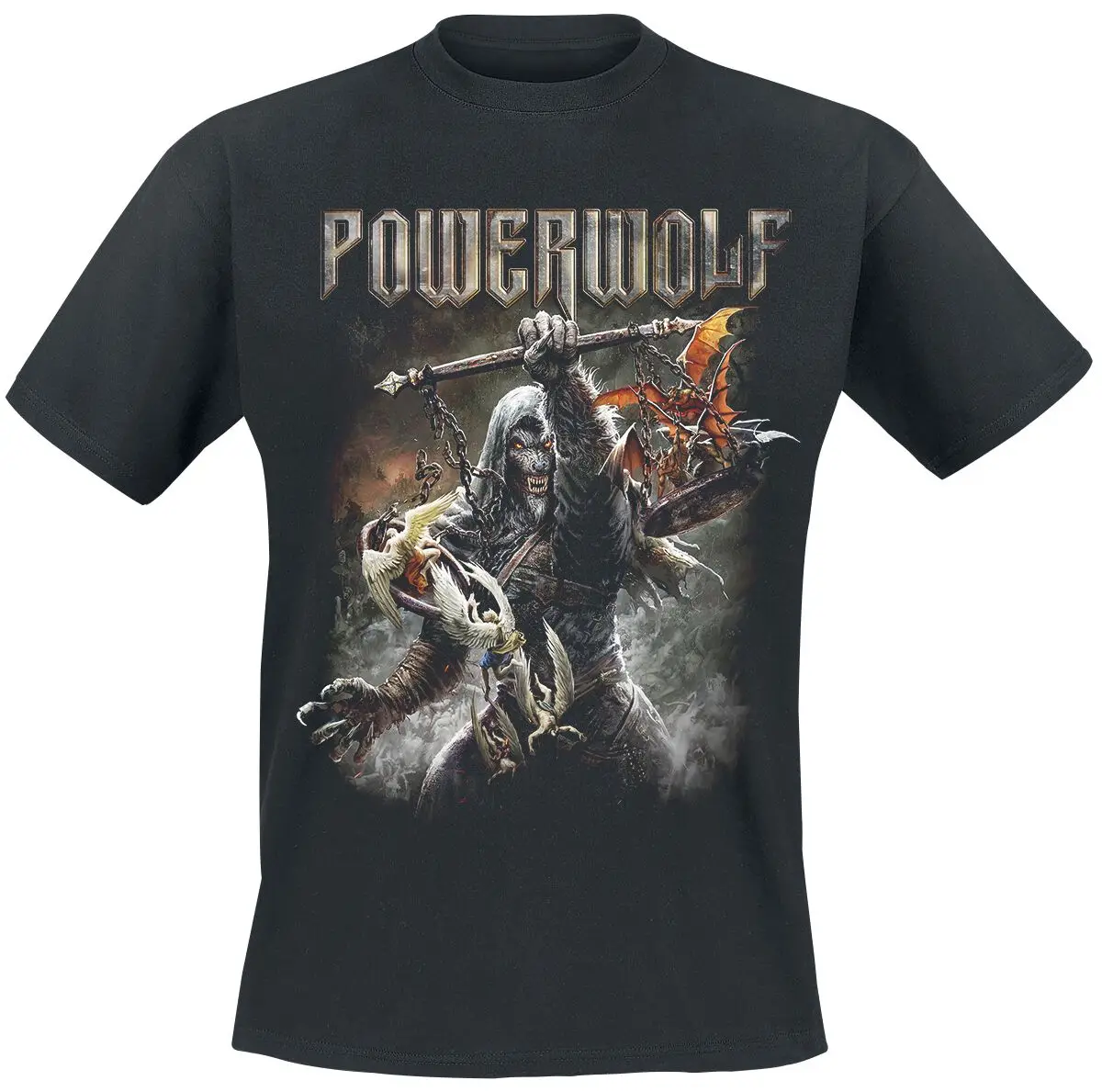 Summer 2026 Powerwolf Graphic Cotton Band T-shirt Unisex Summer Short Sleeve Fashion Brand Tee Luxury Casual Vintage Tees