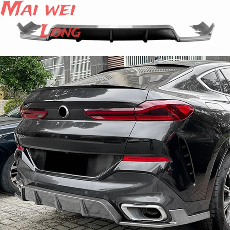 For BMW X6 G06 M Sport MP Style Gloss Black Rear Bumper Diffuser&Splitter M50i M50d M60i M60d 2019-2025 Bodykits Tuning