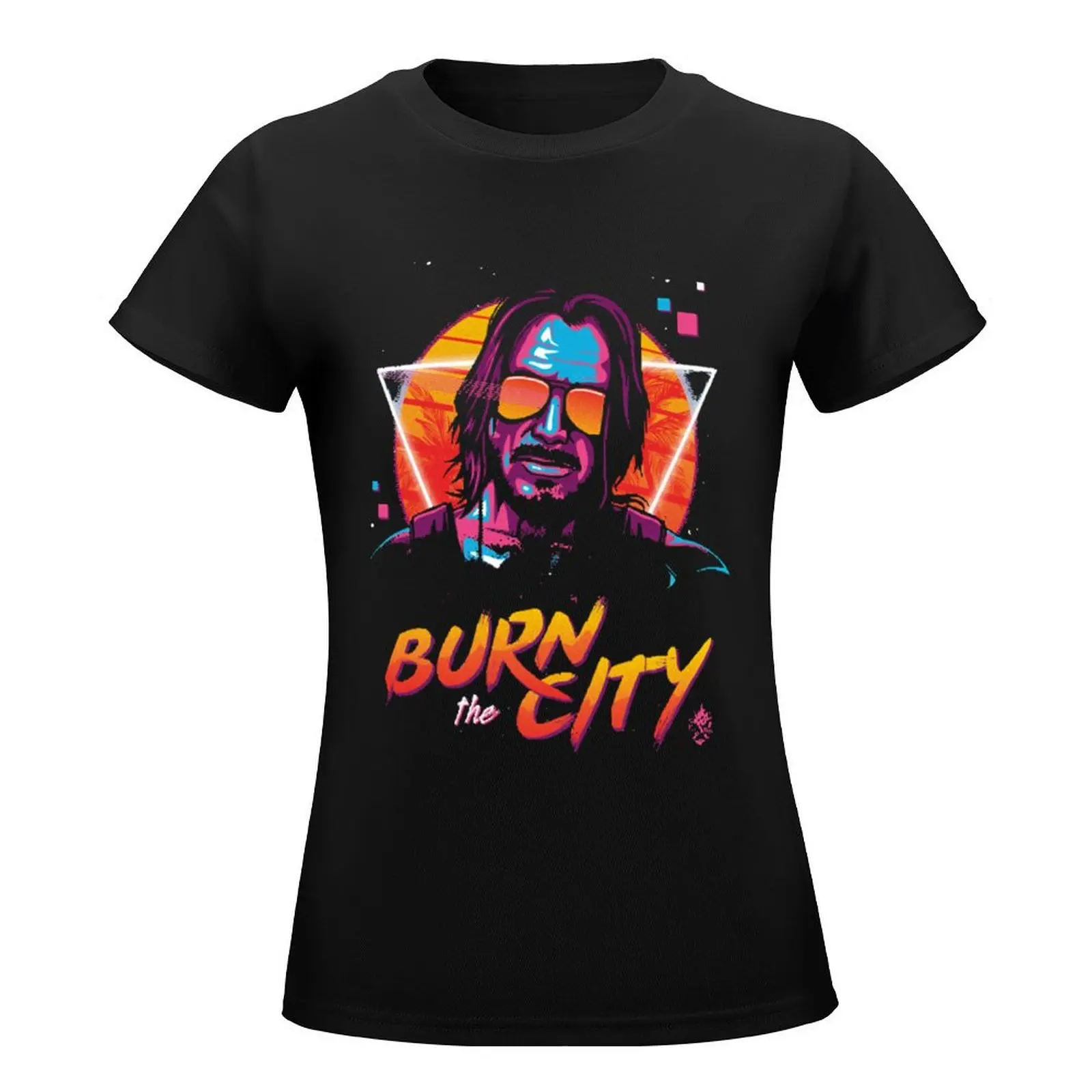 Burn the City T-Shirt Aesthetic clothing summer top tees cotton t shirts Women