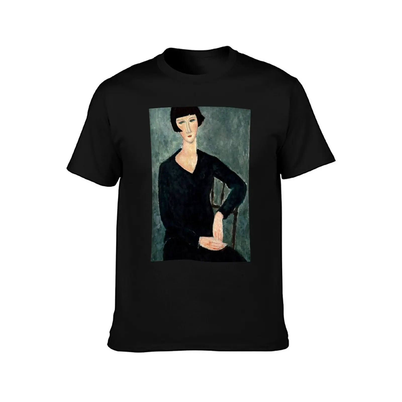 Amedeo Modigliani The Black Dress T-Shirt vintage clothes blanks heavyweights shirts graphic tee tee shirts for men